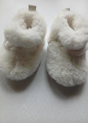 Пинетки теплые пінетки хутряні Men 0-3 мес