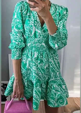Платье из смешаного льна и хлопка zara