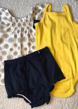 Детский костюм 3-ая майка боди, шорты,футболка