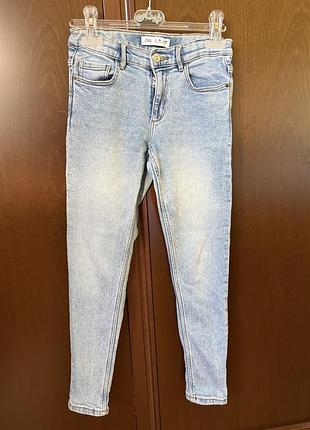 Блакитні джинси на дівчинку zara 10/140