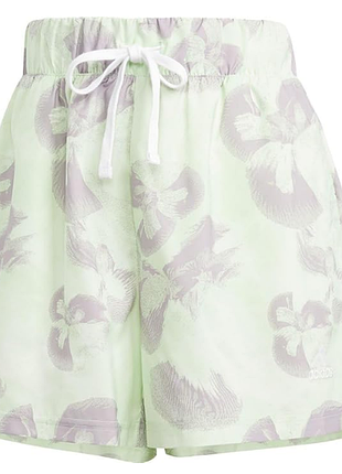 Adidas женские шорты women's casual shorts floral graphic woven shorts beige