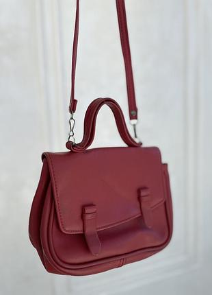 Стильна сумка кольору марсала 7