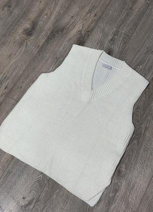 В’язаний білий жилет, розмір xs/s/m, бренд reserved