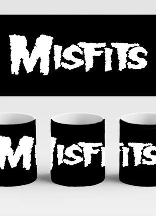 Керамическая чашка кружка с принтом misfits отбросы 330мл (#01)