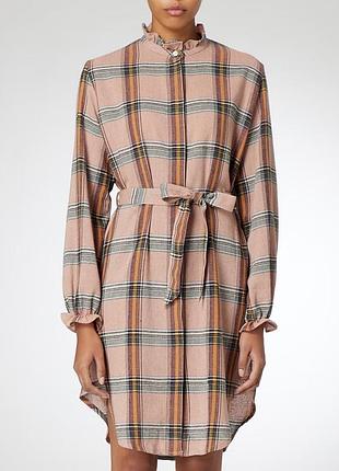 Сукня сорочка плаття з поясом з вмістом шерсті