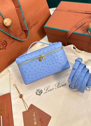 Сумка loro piana из натуральной кожи страуса