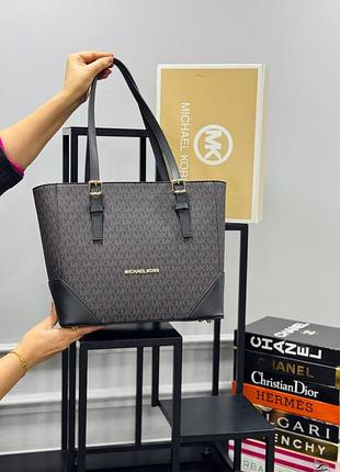 Сумка коричневая женская michael kors шопер сумка большая майкл корс люкс качество