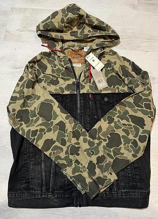 Чоловіча куртка данніжника levi's x justin timberlake fresh leaves hybrid camo з капюшоном