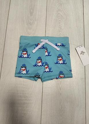 Плавки блакитні акули primark 92, 98, 104, 110, 116, 122, 128см