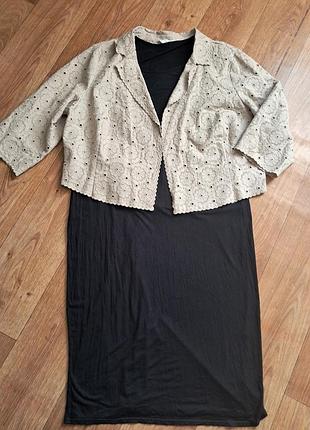 Вишитий піджак кардиган льон 56 розмір