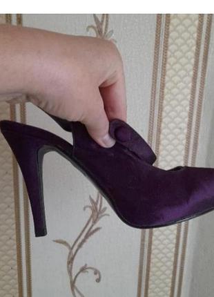 Босоніжки,,р 38/39, сатин,  вінтаж хіт сещрну