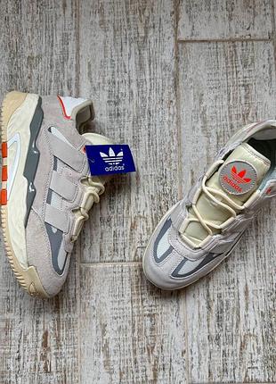 Кросівки жіночі adidas niteball hd beige & white & orange