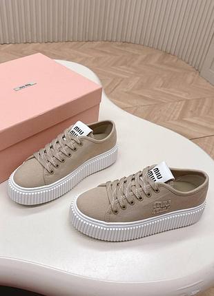 Бежеві кеди преміум люкс