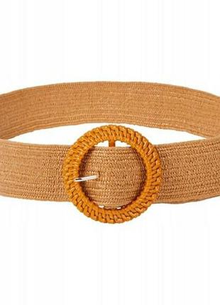 Женский плетеный пояс из соломы ladies belt 105см.