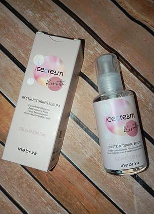 Сыворотка для восстановления волос inebrya restructuring serum keratina 100 мл