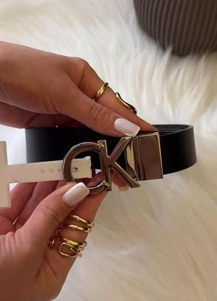 Жіночий шкіряний двосторонній ремінь calvin klein оригінал розмір м