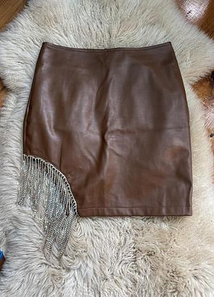 Спідниця шкіряна еко