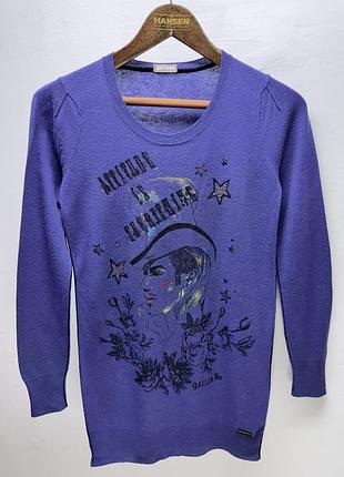 Вінтажний джемпер з тонкої вовни galliano