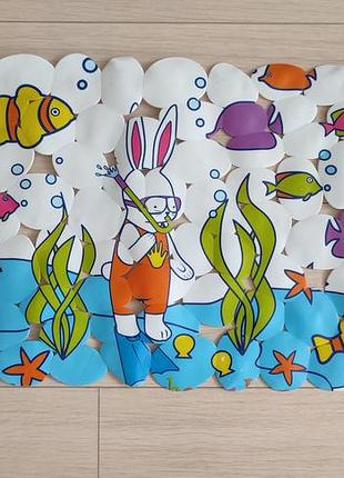 Антиковзаючі килимки у ванну, дитячий килимок на присосках