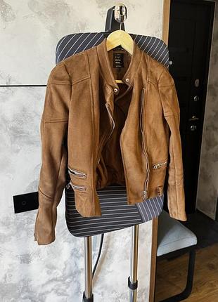 Zara косуху замша коричнева