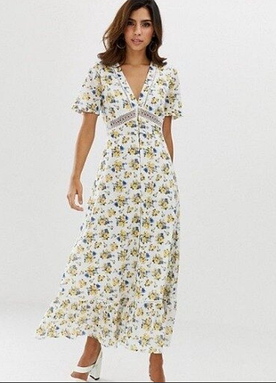Нежное хлопковое макси платье asos.