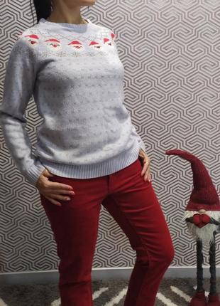 Милый новогодний свитерок с санта клаусом 🎅 peacocks9 фото