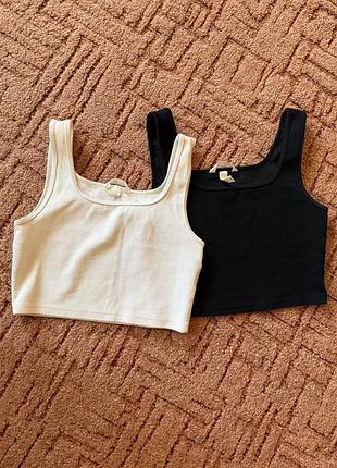 Топи h&m у білому і чорному кольорі
