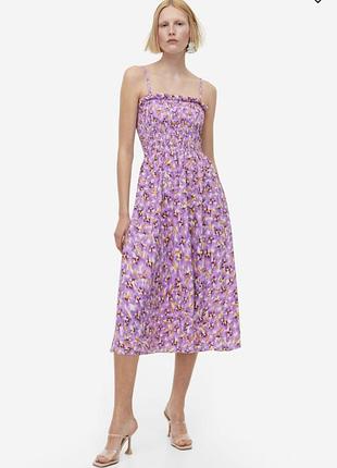Легке міді плаття резинка на тонких бретелях h&m