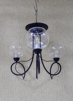 Люстра с прозрачными плафонами