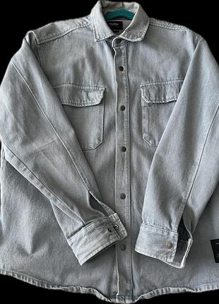 Джинсова куртка сорочка чоловіча pull & bear