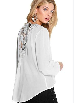 Сорочка з довгим рукавом  на гудзиках  з мережевом new look