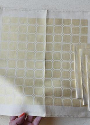 Золотистый лен с ласаном🤩🌟👌👍салфетки, 35х36, натуральные😍👍👌🌟💛