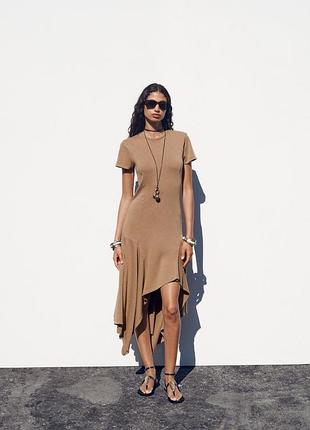 Сукня жіноча хакі асиметрична zara new