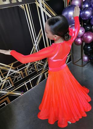 Платье для бальных танцев ювеналы 134-140 chrisanne. бейсик 2 юбки