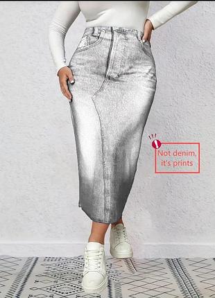 Спідниця максі, денім 4хл