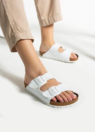 Шлепанцы birkenstock arizona white
