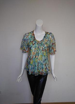 Блузка шелковая armani exchange свободный крой размер xs-s