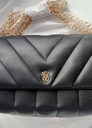 Victoria's secret medium crossbody bag black сумка кросбоді середня чорна вікторія сикрет