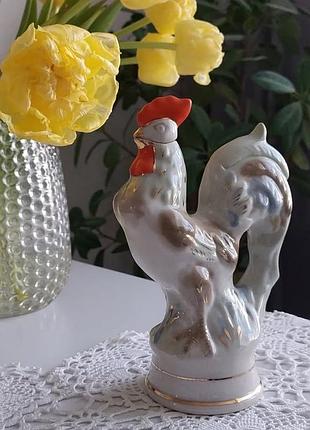 Вінтаж! 🐣🐓півник городниця штоф петух графін порцеляновий невеликий розпис позолота