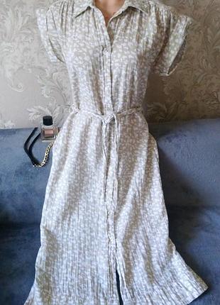 Платье-рубашка 100%хлопок, hema, s