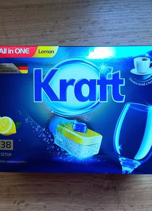 (35 шт) таблетки для посудомоечной машины kraft all in one лимон2 фото