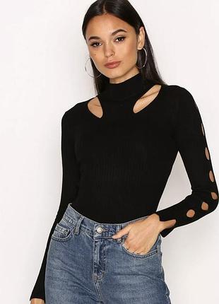 Водолазка river island в рубчик з вирізами на грудях і рукавах