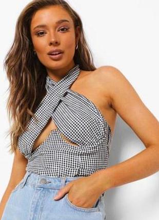 Топ с каркасом-косточкой boohoo, s/небольшая м