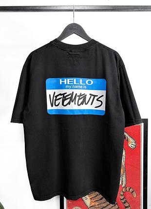 Футболка vetements ветеменс темно-сіра