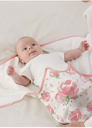 Gllquen baby кокон євро пелюшка на липучках конверт новонародженій дівчинці 0-3м 50-56-62 см
