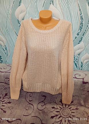 Стильный женский свитер крупной вязки от фирмы jean pascale