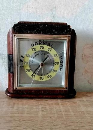 Барометр немецкий старинный дерево .