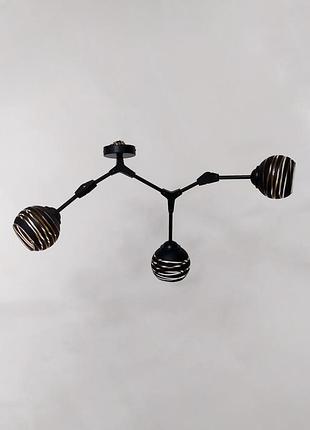 Люстра трансформер молекула в стиле лофт