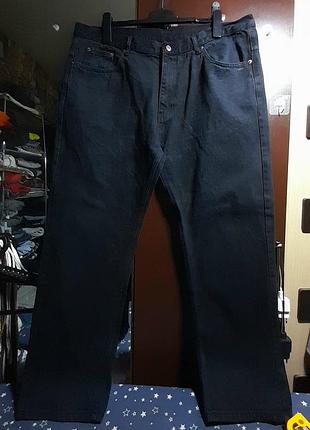 Ого-го какой размерчик мужские классические чёрные джинсы батал