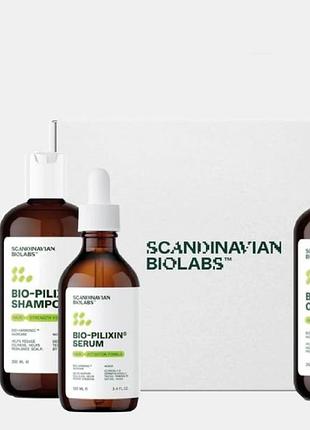Набір scandinavian biolabs bio-pilixin set (ser/100 ml + shampoo/250 ml + cond/250 ml)